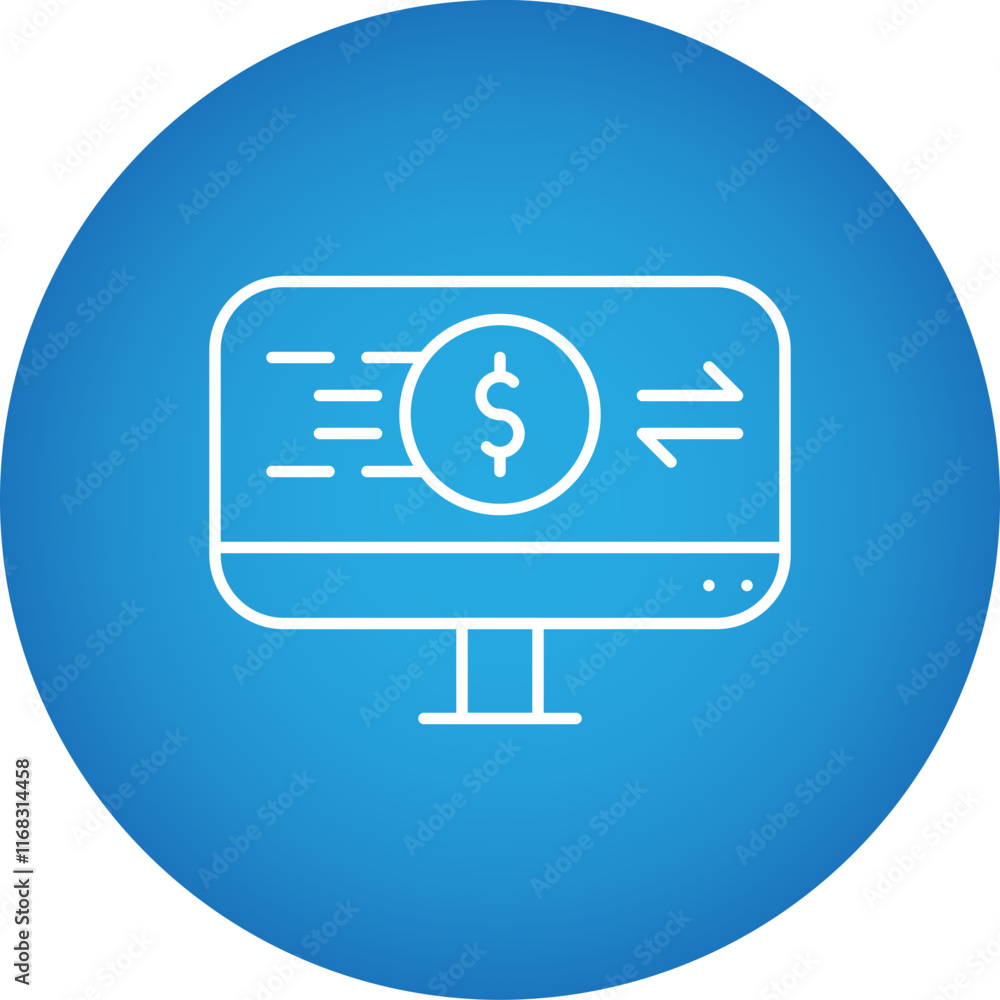 Online Transactions icon single vector illustration Online Transactions icon single vector illustration