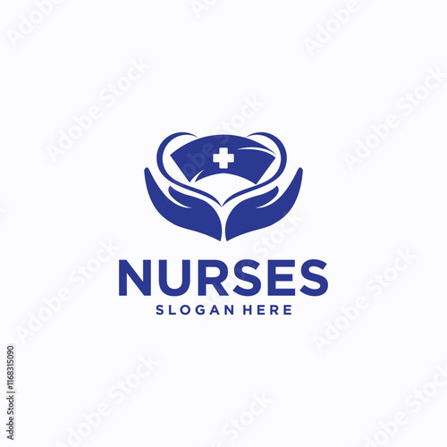 Nurse logo vector nursing school logo
