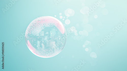 Serene Bubblescape: A singl...
