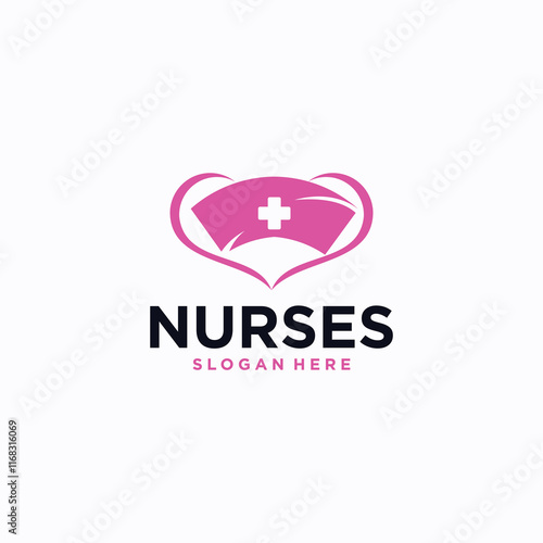 Nurse logo vector nursing school logo