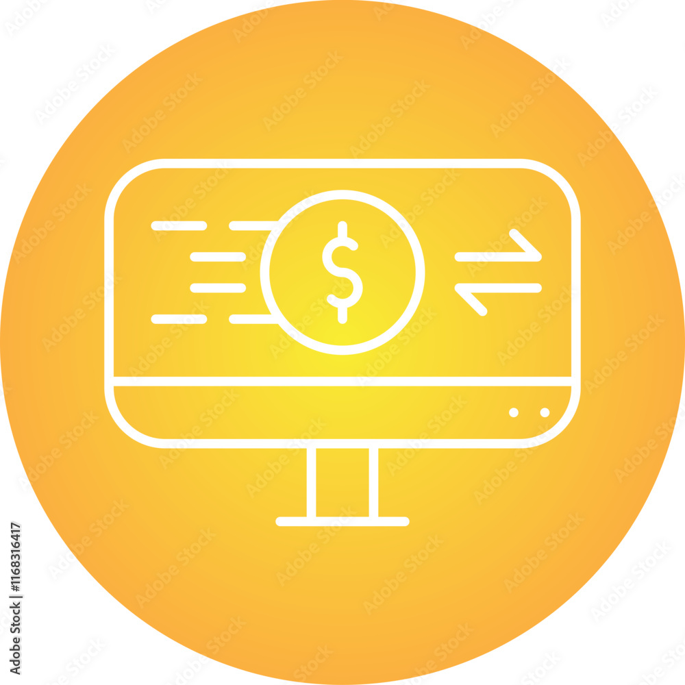 Online Transactions icon single vector illustration Online Transactions icon single vector illustration