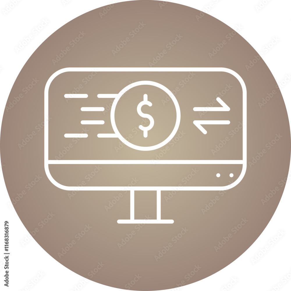 Online Transactions icon single vector illustration Online Transactions icon single vector illustration