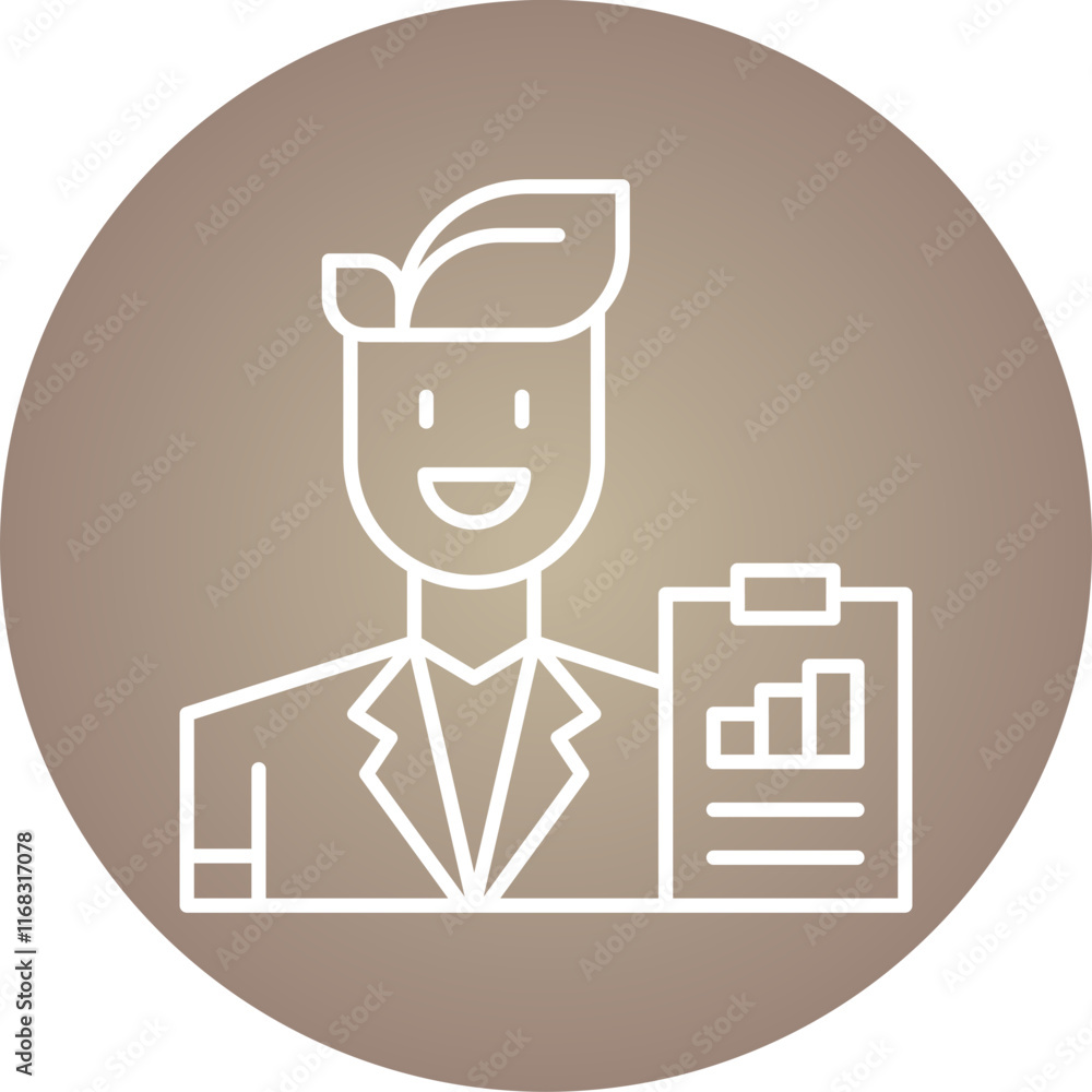 Business Analyst icon single vector illustration Business Analyst icon single vector illustration