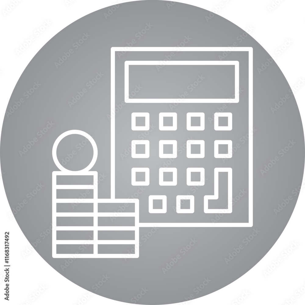 Accounting icon single vector illustration