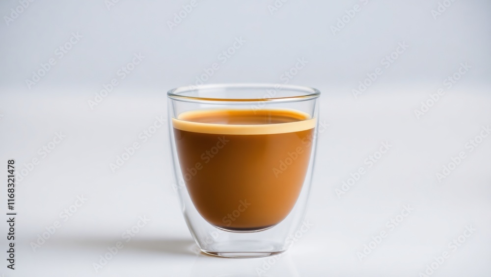 A Glass of Espresso in a Double Walled Cup A Glass of Espresso in a Double Walled Cup