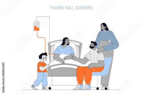 Blood Donor Day. Flat Vector Illustration