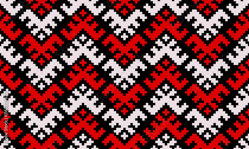 Navajo tribal vector pattern. Native American ornament. Ethnic South Western decor style. Boho geometric ornament. Ikat embroidery blanket, rug. Woven carpet. Mexican fabric fashion.