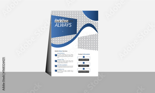 simple corporate medical flyer with vector file 