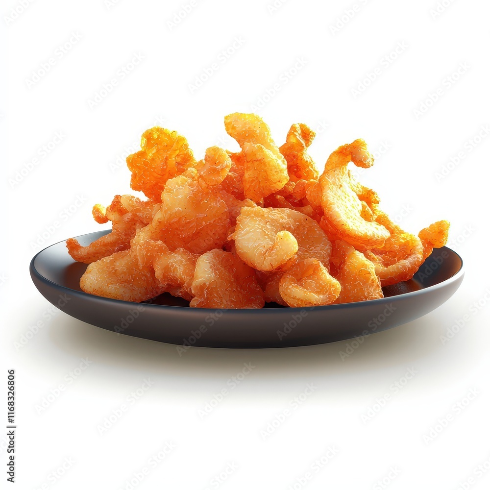 a plate of tempura, Japanese deep-fried dish, hyper-realistic digital art, golden tones, isolated on white background a plate of tempura, Japanese deep-fried dish, hyper-realistic digital art, golden tones, isolated on white background