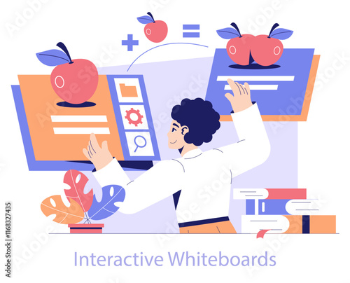 Edtech. Flat Vector Illustration