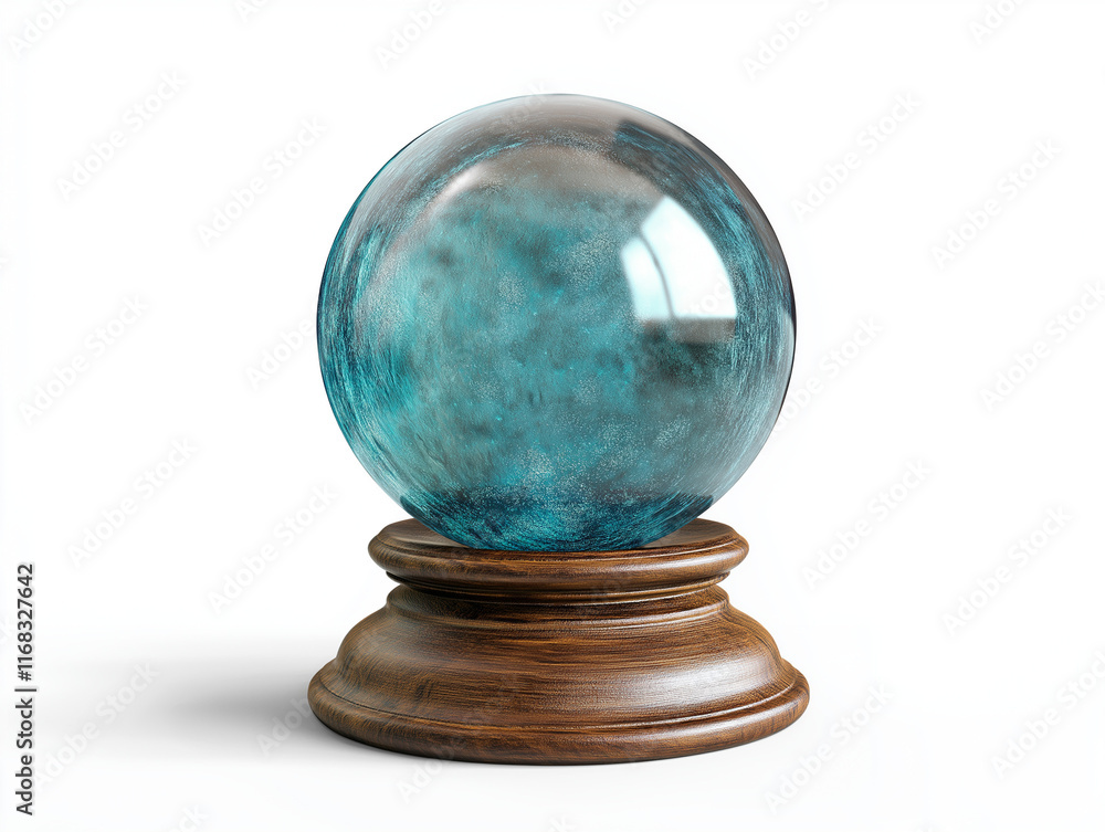A crystal blue color globe A crystal blue color globe