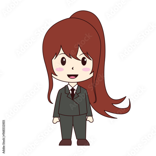 Illustration of Cute Businesswoman Character