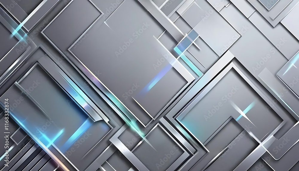 Obraz premium Abstract Grey Geometric Pattern with Light Streaks