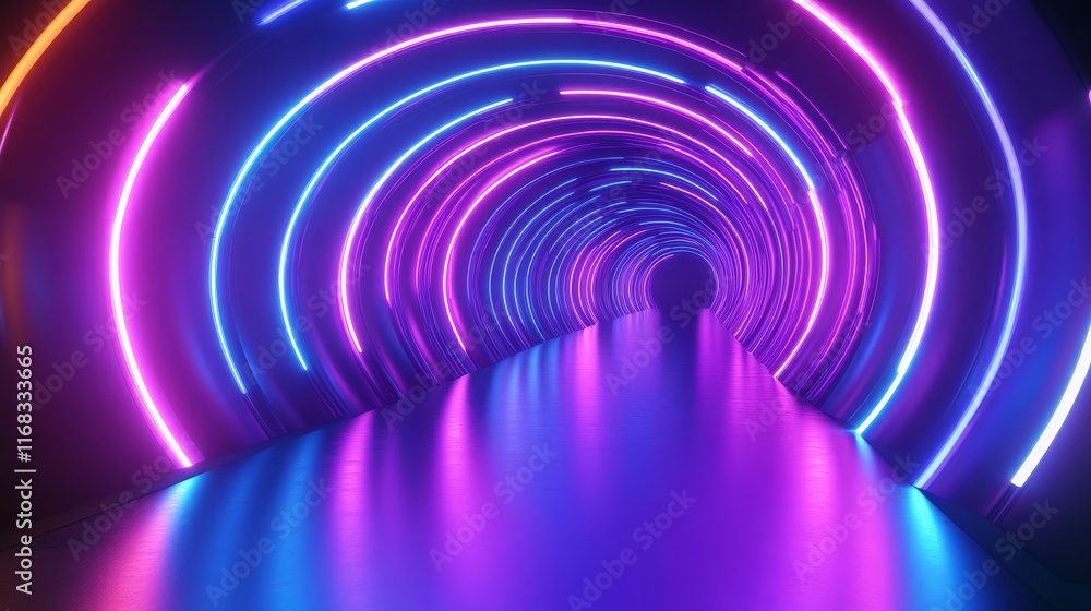 A vibrant, illuminated tunnel featuring swirling neon lights in shades of blue and pink, creating a futuristic atmosphere. A vibrant, illuminated tunnel featuring swirling neon lights in shades of blue and pink, creating a futuristic atmosphere.