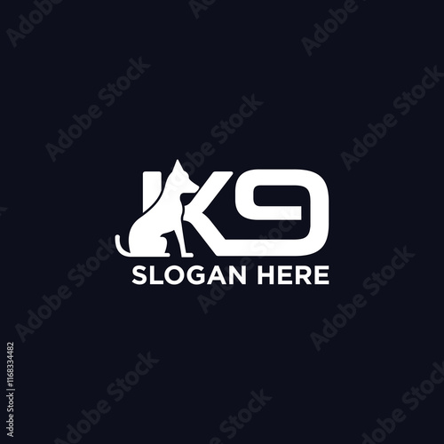 dog logo design, police dog training logo, k9, guard dog.