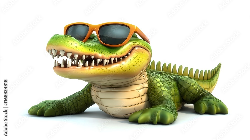 Fototapeta premium Cool Crocodile Sunglasses