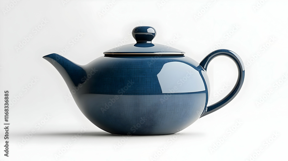 A sleek blue teapot showcasing modern design and elegance, perfect for enhancing tea time experience. A sleek blue teapot showcasing modern design and elegance, perfect for enhancing tea time experience.
