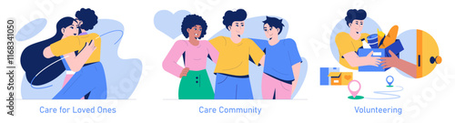 Care Day. Flat Vector Illustration