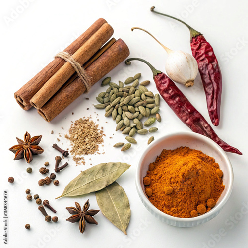 Indian elementary spices masala and herbs