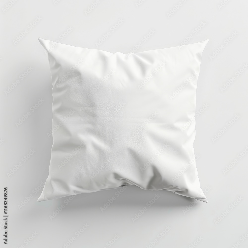 Square white pillow on white background. (1) Square white pillow on white background. (1)