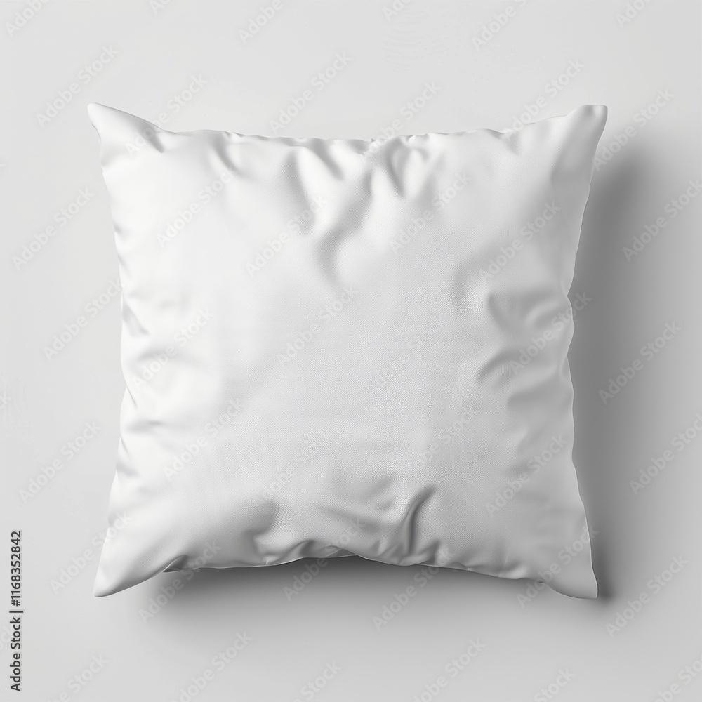 Obraz premium White square pillow mockup on white background. (3)