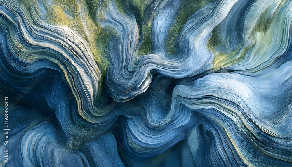 Obraz premium Abstract Blue Swirl Illustration