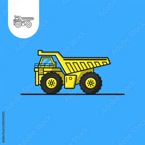 a illustration of a truck mining
