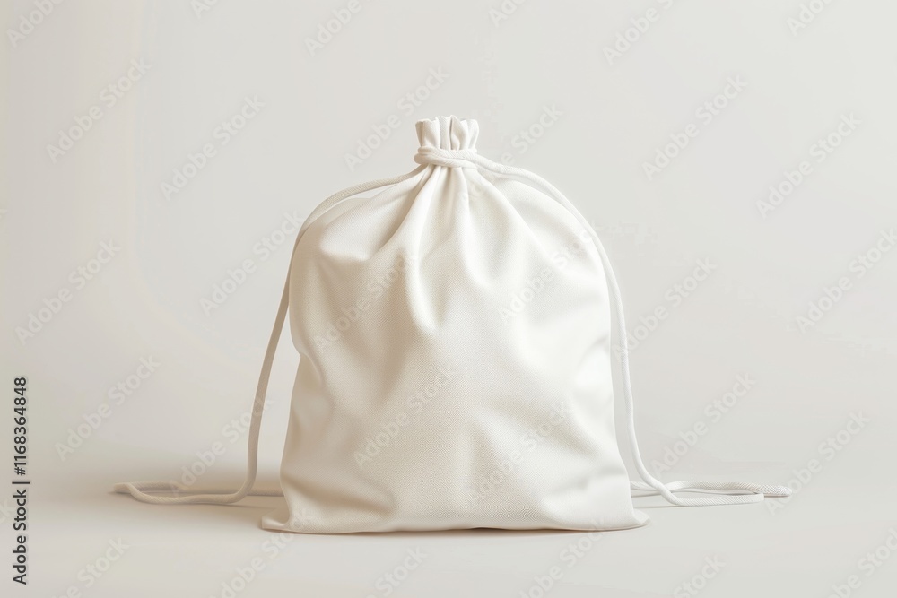 Blank white drawstring bag mockup. (1) Blank white drawstring bag mockup. (1)