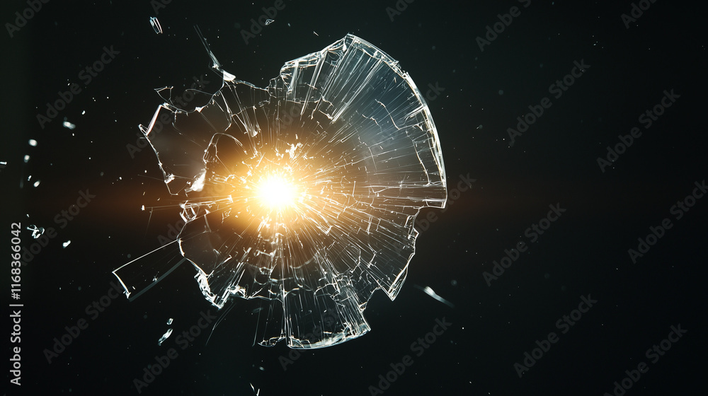 Shattered Glass: A dramatic and powerful image of shattered glass, symbolizing fragility, destruction, or breaking through barriers. Shattered Glass: A dramatic and powerful image of shattered glass, symbolizing fragility, destruction, or breaking through barriers.