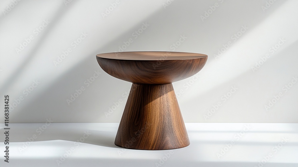 Wooden side table with smooth edges, displayed on white background for versatile decor Wooden side table with smooth edges, displayed on white background for versatile decor