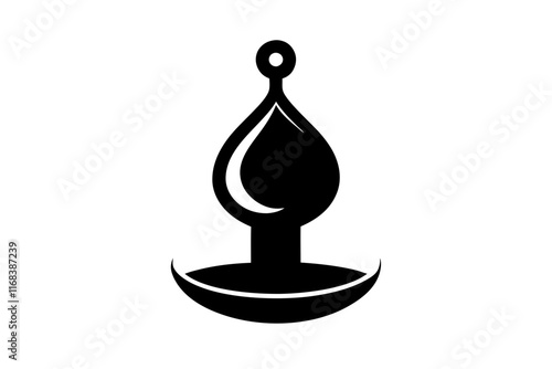 black and white candlestick