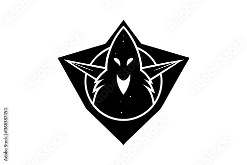 black and white star