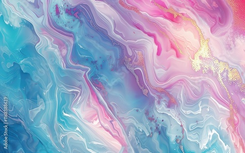 Glass morphism liquid marbling texture. Heatmap style psychedelic surrealistic hologram. Holographic abstract synthwave marble waves design. Rainbow gradient colors. Etherial surface pattern, flow art photo