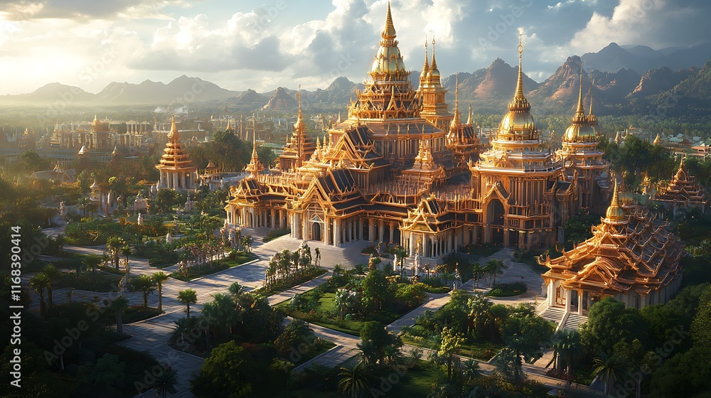 Exploring thailand's architectural marvels temples from above