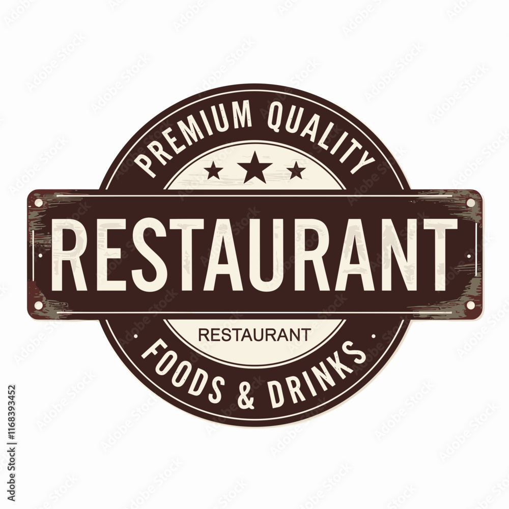 Fototapeta premium Premium Quality Restaurant Vintage Emblem Design