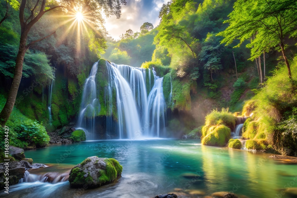 Obraz premium waterfall in the jungle