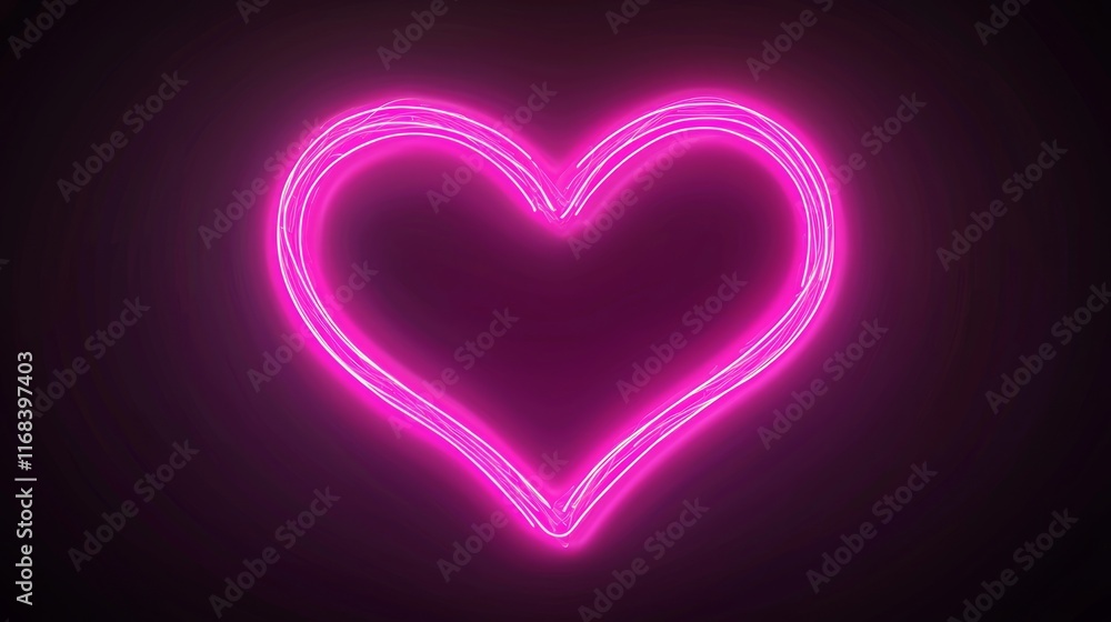 Neon Lips Forming Heart on Black Background - Cinematic Valentine Artwork with Pink Glow Neon Lips Forming Heart on Black Background - Cinematic Valentine Artwork with Pink Glow