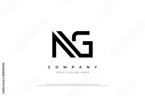 Letter NG Monogram Logo Design photo