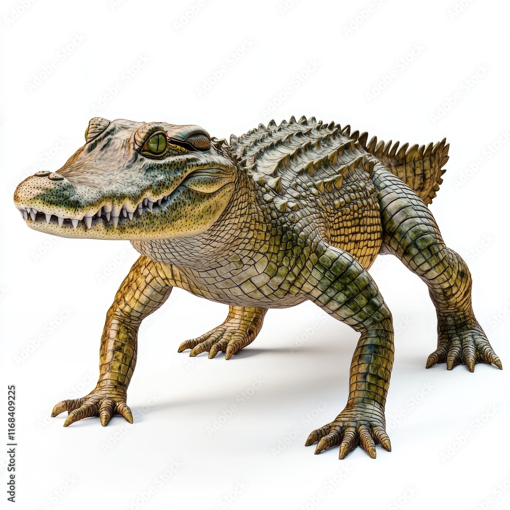Toy Alligator White Surface Toy Alligator White Surface