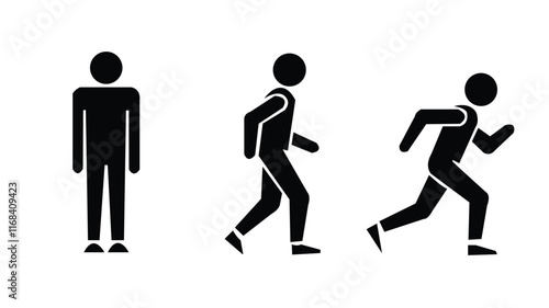Human figure movement progression illustration