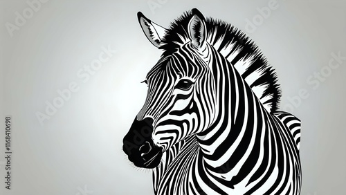 zebra head vector