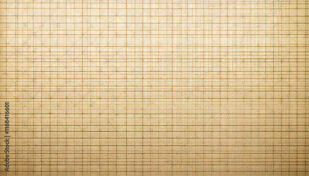 A beige grid pattern with intersecting lines of varying thicknesses and colors.