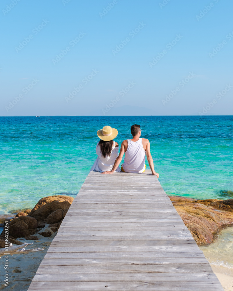 Couples retreat on Koh Munnork Island with stunning turquoise waters and a serene atmosphere Couples retreat on Koh Munnork Island with stunning turquoise waters and a serene atmosphere