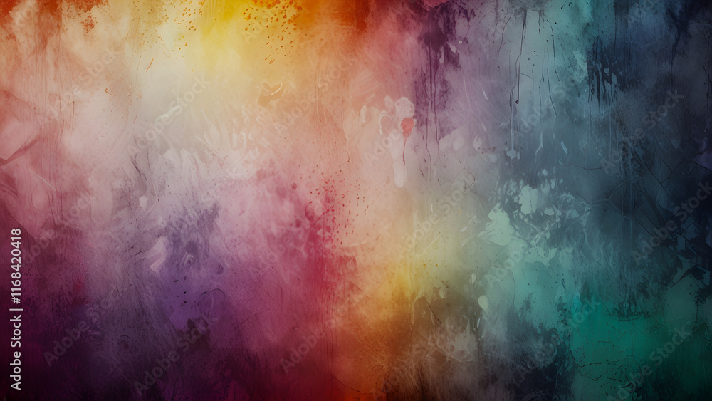 Fototapeta premium Psychedelic abstract art with vibrant colors and a textured effect.