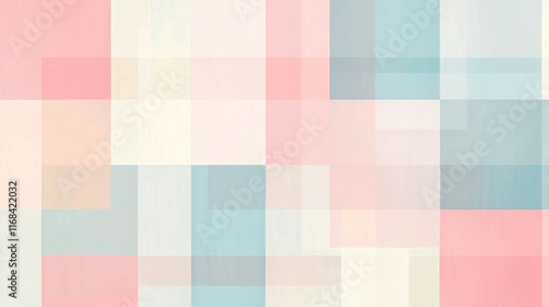 Abstract Pastel Geometric Color Block Design