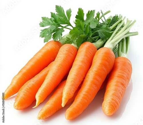 Fresh orange carrots with parsley. (1)