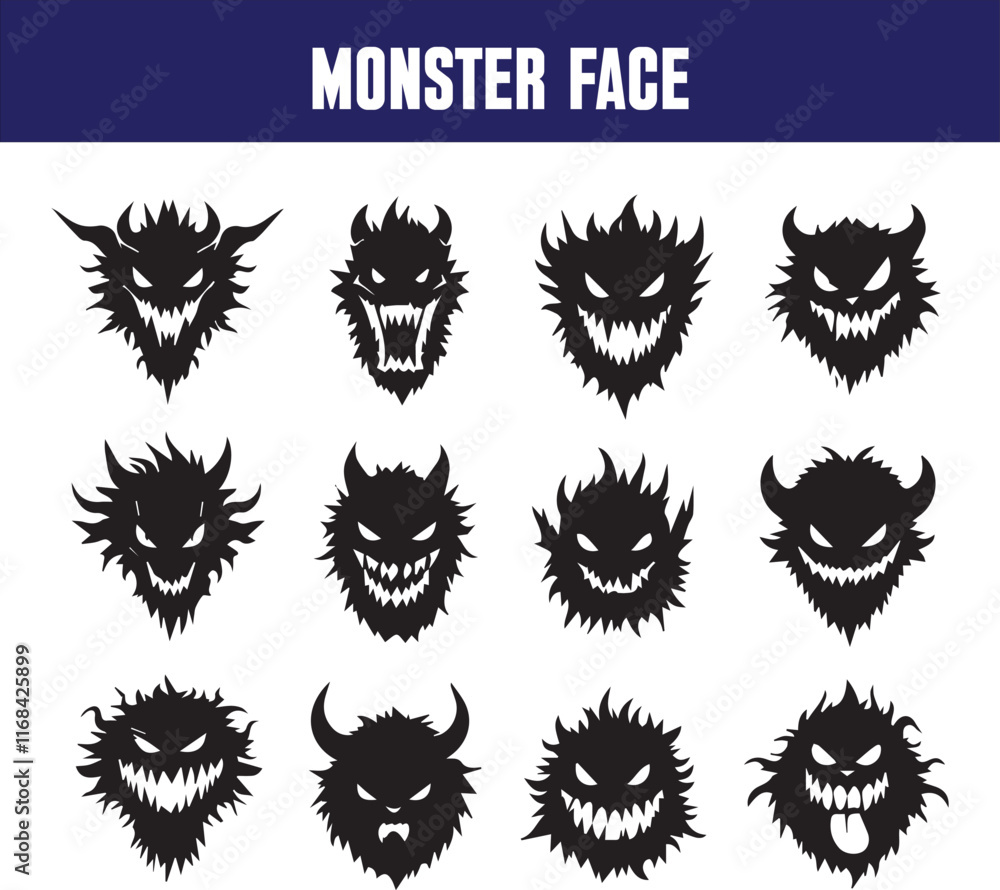 Cartoon monsters faces set. Vector collection of four Halloween monster character square avatars with different face expressions. Grim reaper, zombie, vampire and alien creature. Isolated
Cartoon monsters faces set. Vector collection of four Halloween monster character square avatars with different face expressions. Grim reaper, zombie, vampire and alien creature. Isolated