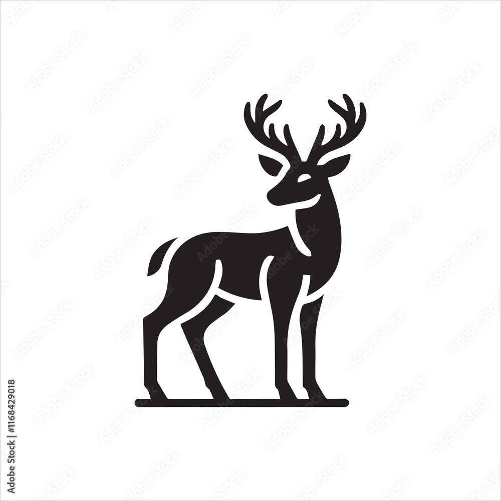 Obraz premium deer silhouette vector