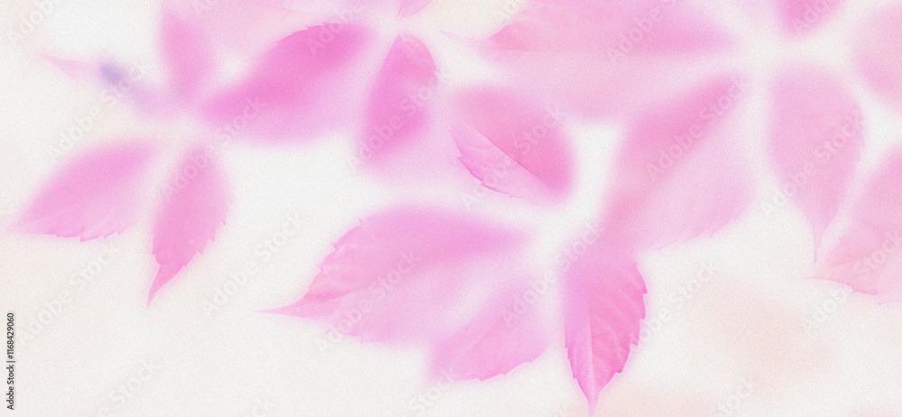 Obraz premium Blurred pink leaves creating a warm-toned abstract botanical texture.