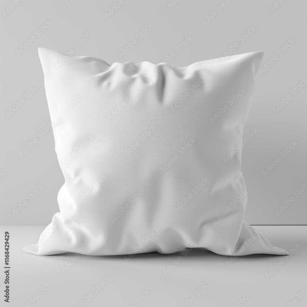 White square pillow on white background. (7) White square pillow on white background. (7)